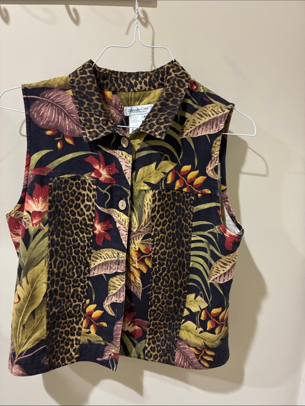 Animal print vest